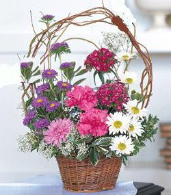 Görsel kır çiçeği sepeti mis kokulu  Adana çiçek gönder çiçek siparişi sitesi 